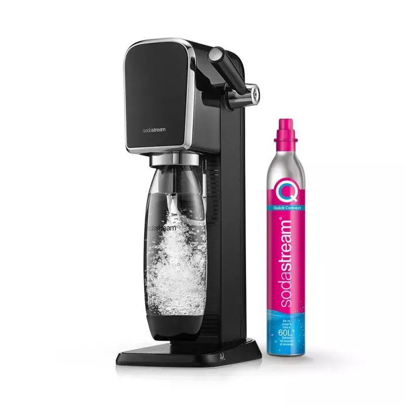 SodaStream ART čierny Steel sýfon na vodu 1L Carbonator 60L