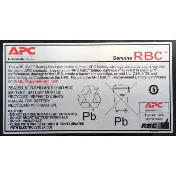 APC náhradná batéria RBC7 (OEM), olovená (VRLA), 24 V, čierna, 11,7 kg, 152,4 x 182,9 x 172,7 mm, 0 - 40 °C