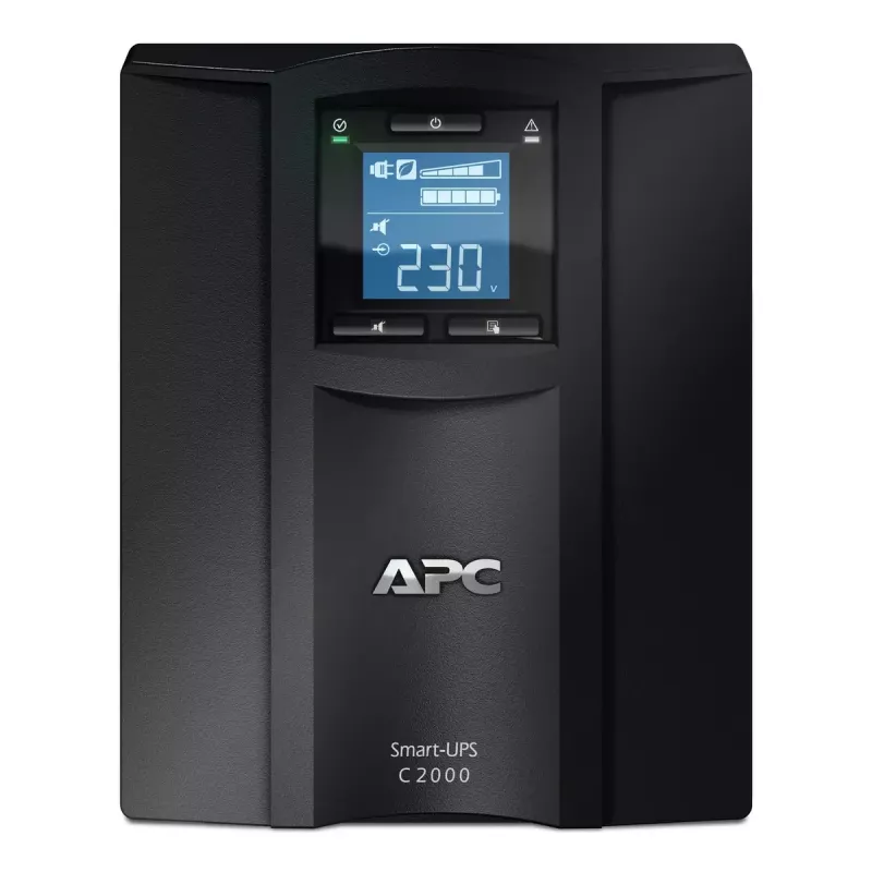 APC Smart-UPS C, Line Interactive, 2000VA, Tower, 230V, 6x IEC C13+1x IEC C19 výstupy, USB a sériová komunikácia, AVR, grafický LCD
