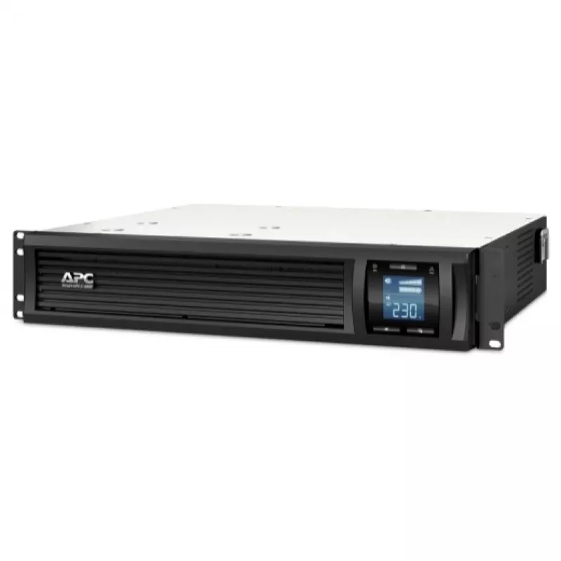 APC Smart-UPS C, Line Interactive, 3kVA, Rackmount 2U, 230V, 8x IEC C13+1x IEC C19 výstupy, USB a sériová komunikácia, AVR, grafický LCD