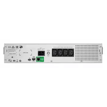 APC Smart-UPS C, Line Interactive, 1500VA, Rackmount 2U, 230V, 4x IEC C13 zásuvky, SmartConnect port, USB a sériová komunikácia, AVR, grafický LCD