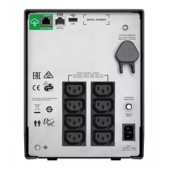 APC Smart-UPS SMC1500IC - 8x C13, USB, SmartConnect, 1500VA, Line-Interactive, 1,5 kVA, 900 W, sínus, 170 V, 300 V