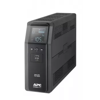 APC Back-UPS Pro, 1200VA/720W, Tower, 230V, 8x IEC C13 zásuvky, sínusová vlna, AVR, USB Type-A + C konektory, LCD, batéria vymeniteľná používateľom