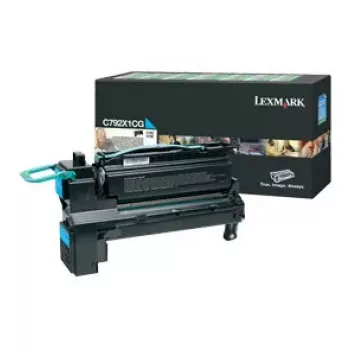 Tonerová kazeta Lexmark C792X1CG 10000 strán azúrová