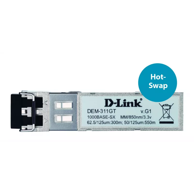 D-Link 1-port Mini-GBIC SFP na 1000BaseSX, 550 m pre všetky