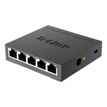 D-Link DGS-105 Unmanaged L2 Gigabit Ethernet (10/100/1000) čierna