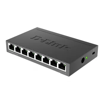 D-Link DGS-108 Unmanaged L2 Gigabit Ethernet (10/100/1000) čierny