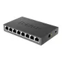 D-Link DGS-108 Unmanaged L2 Gigabit Ethernet (10/100/1000) čierny
