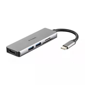 D-Link 5-in-1 USB-C hub s HDMI a čítačkou SD/microSD kariet