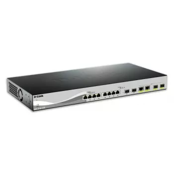 D-Link DXS-1210-12TC/E sieťový switch Managed L2 10G Ethernet (100/1000/10000) 1U čierna, strieborná