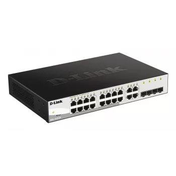 D-Link DGS-1210-20 Managed L2 Gigabit Ethernet (10/100/1000) 1U čierna