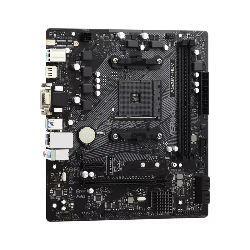 ASRock základná doska A520M-HDV AM4 AMD A520 2 x DDR4 USB 3.2 SATA 3 7.1ch HD Audio mATX