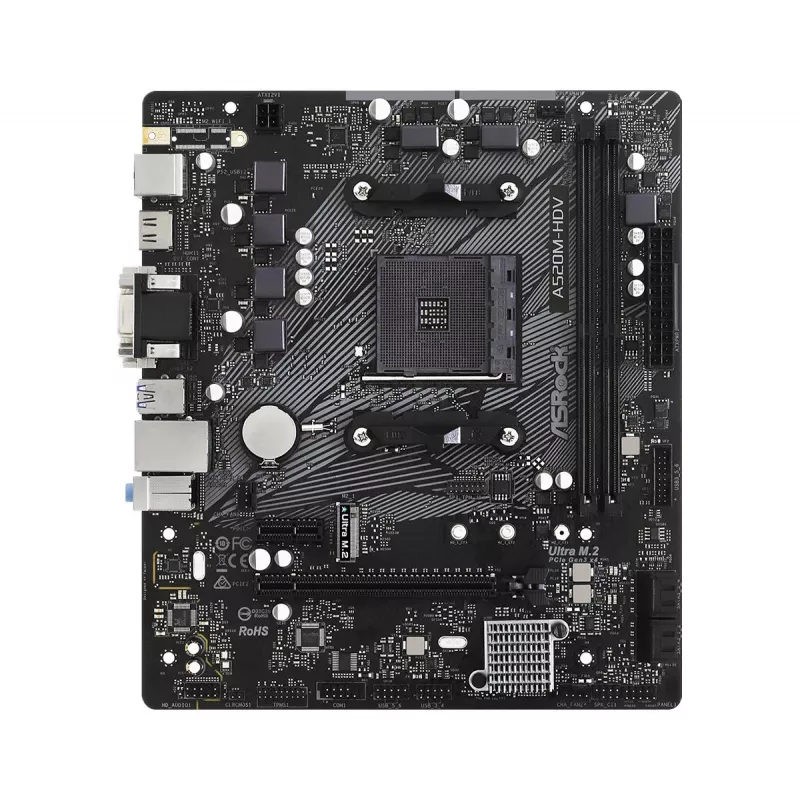 ASRock základná doska A520M-HDV AM4 AMD A520 2 x DDR4 USB 3.2 SATA 3 7.1ch HD Audio mATX