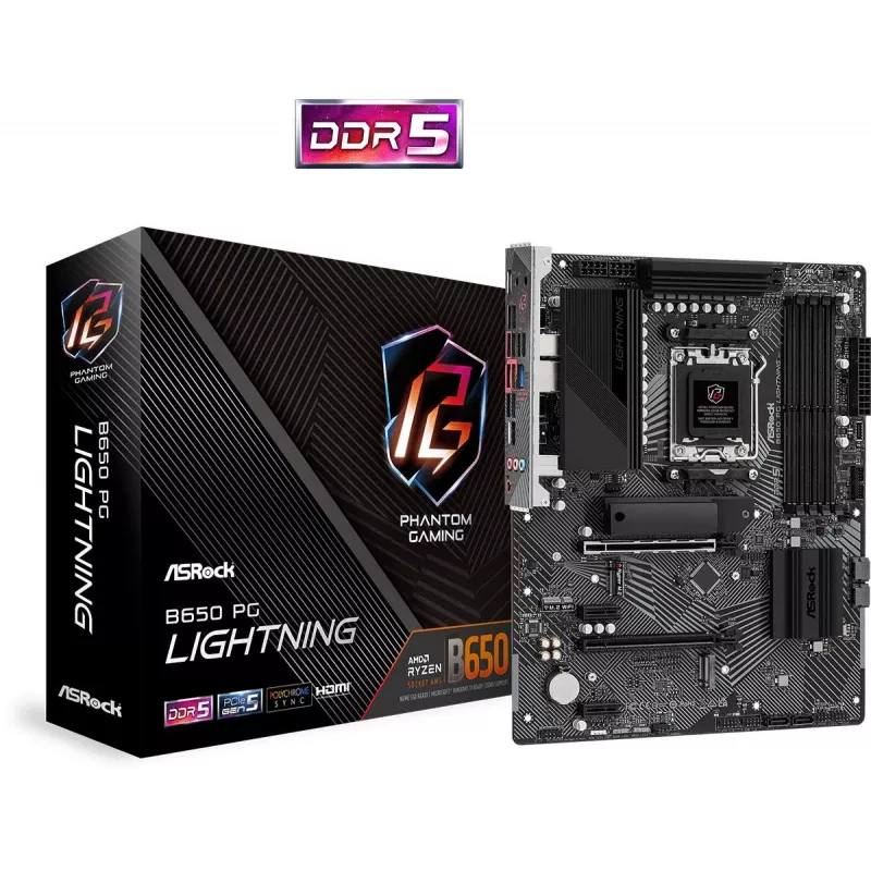 ASRock základná doska B650 PG Lightning AM5 AMD B650 USB 3.2 SATA 3 7.1ch HD Audio ATX
