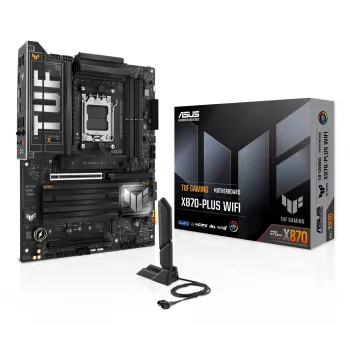 Základná doska ASUS TUF GAMING X870-PLUS WIFI — AMD X870, Socket AM5, ATX, DDR5, 4 DIMM, Wi-Fi 7, Bluetooth 5.4