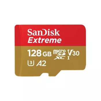 WESTERN DIGITAL Extreme Micro SDXC 128 GB + SD adaptér 190 MB/s 90 MB/s A2 C10 V30 UHS-I U3