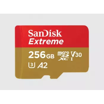 MicroSDXC pamäťová karta SANDISK SDSQXAV-256G-GN6MA 256 GB UHS-I U3 V30 190 MB/s čítanie 130 MB/s zápis červená