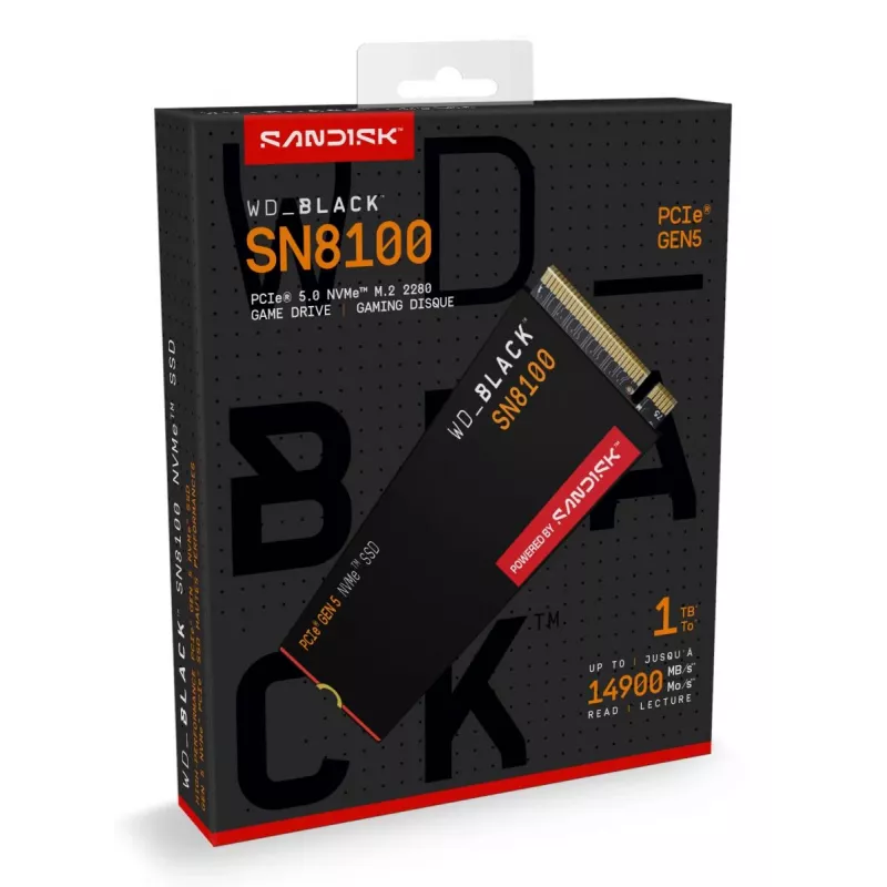 SSD disk Western Digital 1 TB M.2 PCI Express 5.0 čierny SN8100
