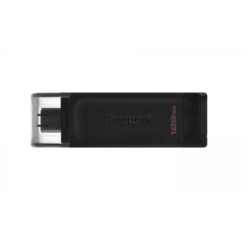 Kingston Technology DataTraveler 128GB USB-C 3.2 Gen 1 70, 128 GB, USB Type-C, 3.2 Gen 1 (3.1 Gen 1), krytka, 7 g, čierna