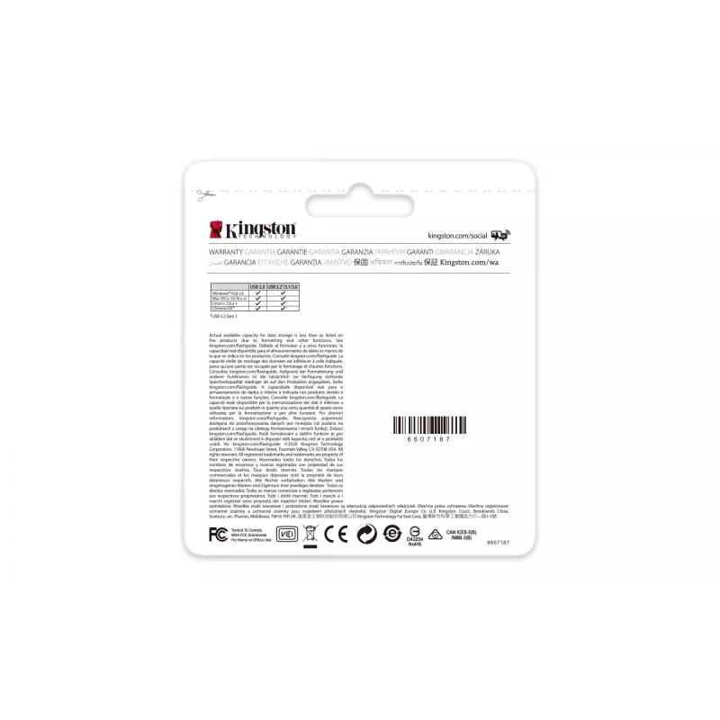 Kingston Technology DataTraveler 128GB USB3.2 Gen1 Exodia M (čierna + červená)
