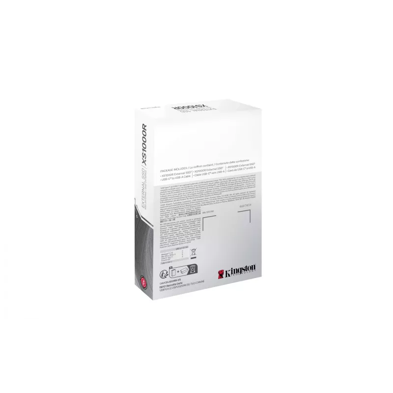 Kingston Technology 1TB XS1000 červený externý USB 3.2 Gen 2 prenosný SSD disk