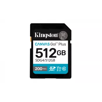 Kingston Technology Canvas Go! Plus 512GB SDXC Canvas Go Plus Gen4 200MB/s C10 UHS-I U3 V30