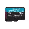 Kingston Technology 128 GB microSDXC Canvas Go Plus Gen4 200 MB/s A2 U3 V30 karta + adaptér