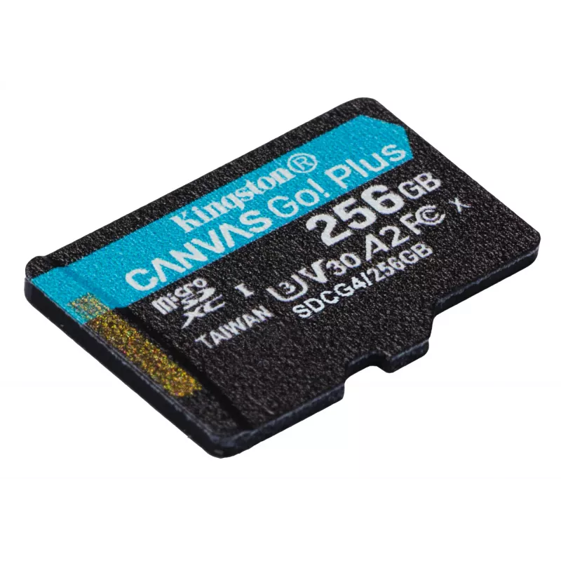 Kingston Technology 256GB microSDXC Canvas Go Plus Gen4 200MB/s A2 U3 V30 karta + adaptér
