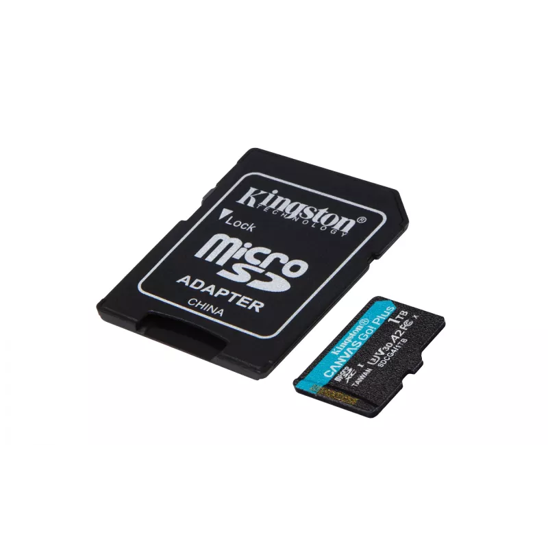 Kingston Technology 1TB microSDXC Canvas Go Plus Gen4 200MB/s A2 U3 V30 karta + adaptér