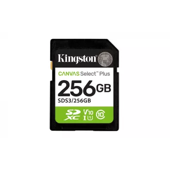 SDXC pamäťová karta KINGSTON Canvas Select Plus Gen3 256GB SD UHS‑I 150MB/s C10 U1 V10