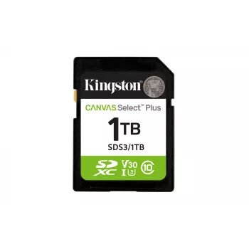 SD pamäťová karta KINGSTON Canvas Select Plus Gen3 1TB SDXC UHS-I V30 U3 Class 10, 150 MB/s