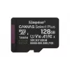 Kingston Technology 128GB microSDXC Canvas Select Plus Gen3 150MB/s A1 karta + adaptér