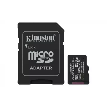 MicroSDXC pamäťová karta KINGSTON 256 GB UHS‑I Canvas Select Plus Gen3, Class 10, 150 MB/s, A1, V10