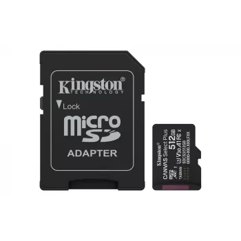 Kingston Technology 512 GB microSDXC Canvas Select Plus Gen3 150 MB/s A1 karta + adaptér