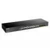 D-Link 24-portový Gigabit Smart Managed Switch s 4x 10G SFP+, Managed, L3, Gigabit Ethernet (10/100/1000), Full Duplex, Rack montáž