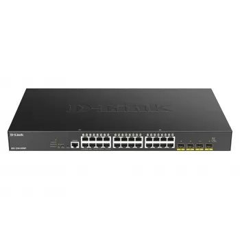 D-Link 24-portový Gigabit PoE Smart Managed Switch s 4x 10G SFP+, 370 Watt