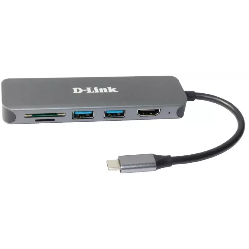 D-Link 6-in-1 USB-C hub s HDMI/čítačkou kariet/Power Delivery
