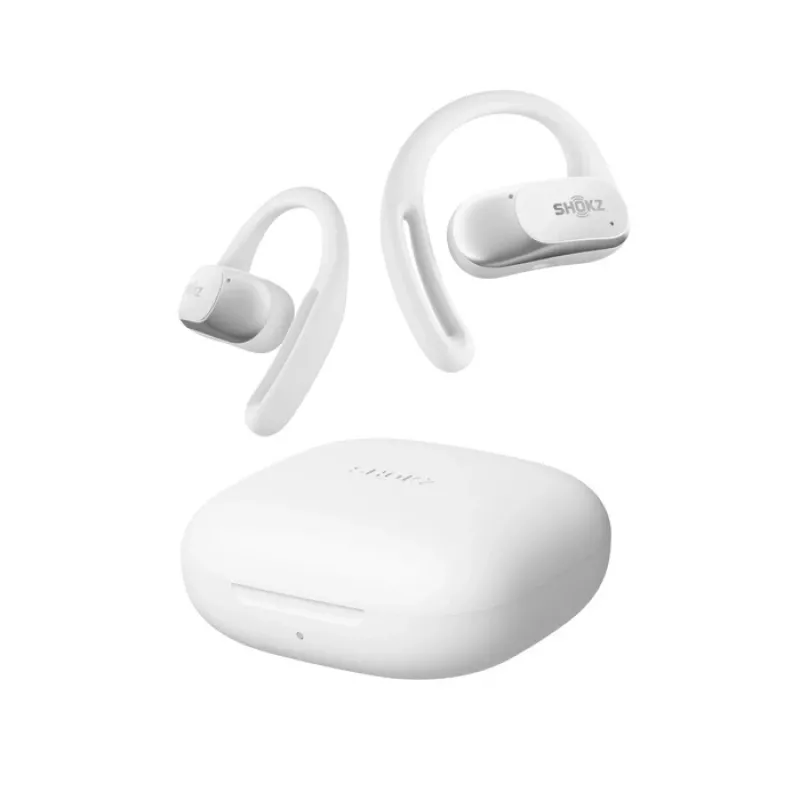 SHOKZ OpenFit Air, biela, headset, bezdrôtový, ušný háčik, hovory / hudba / šport / každodenné použitie, Bluetooth, biela