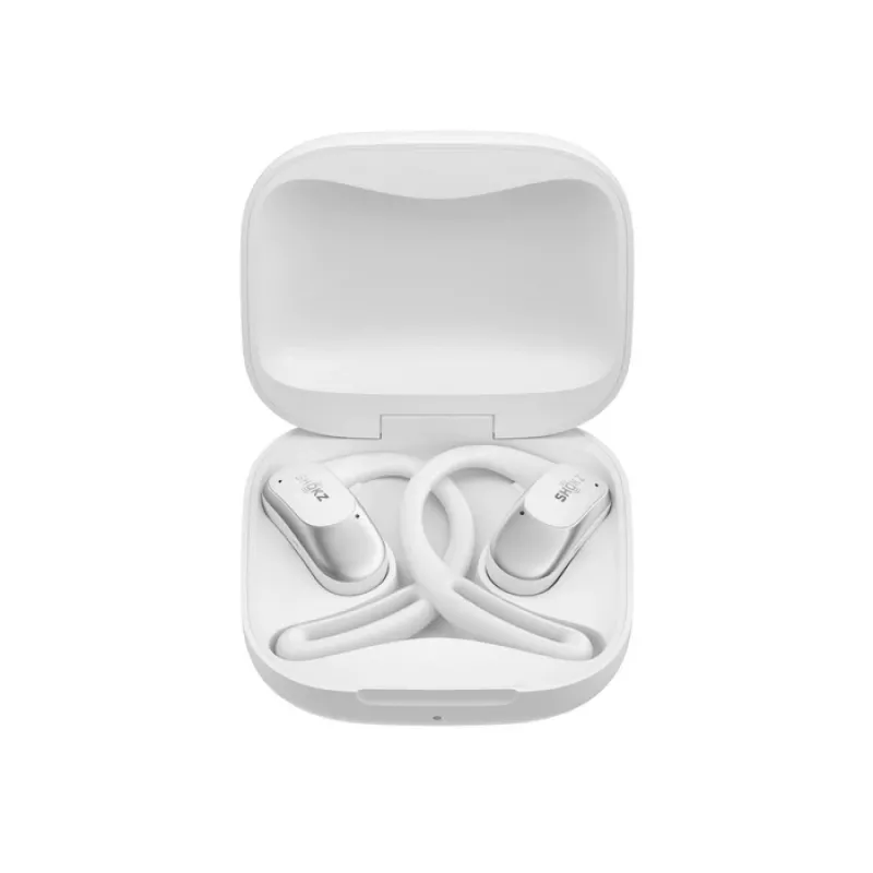 SHOKZ OpenFit Air, biela, headset, bezdrôtový, ušný háčik, hovory / hudba / šport / každodenné použitie, Bluetooth, biela