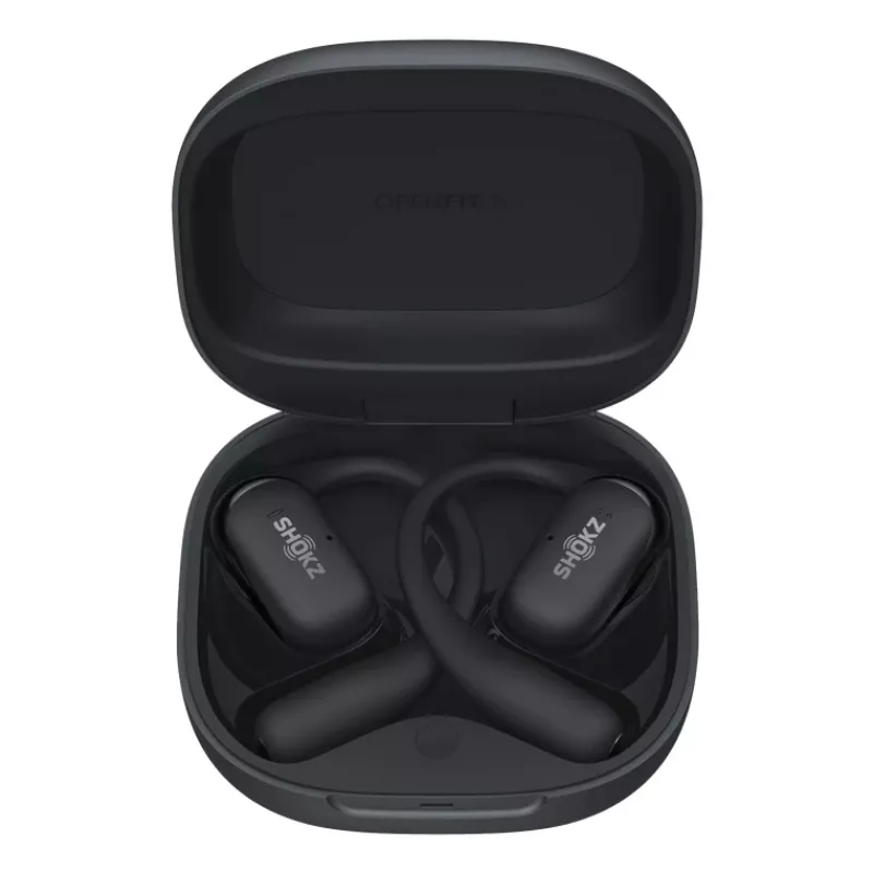 Shokz OpenFit 2 bezdrôtové slúchadlá open-ear, čierne