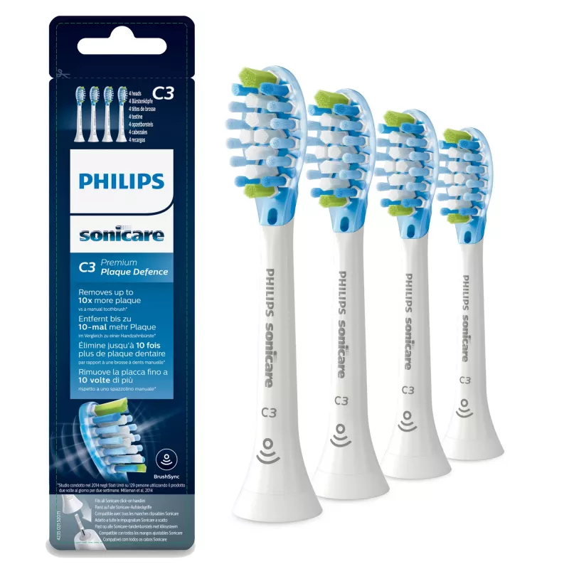 Philips Sonicare C3 Premium Plaque Defence HX9044/17 4x biele hlavice sonickej zubnej kefky
