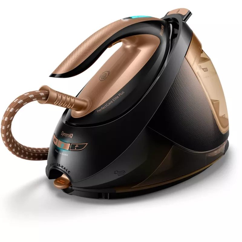 Napäťová žehliaca stanica Philips GC9682/80 — 2700 W, 1,8 l nádržka, 165 g/min parný ráz, 600 g/min parný ráz, žehliaca plocha T-ionicGlide