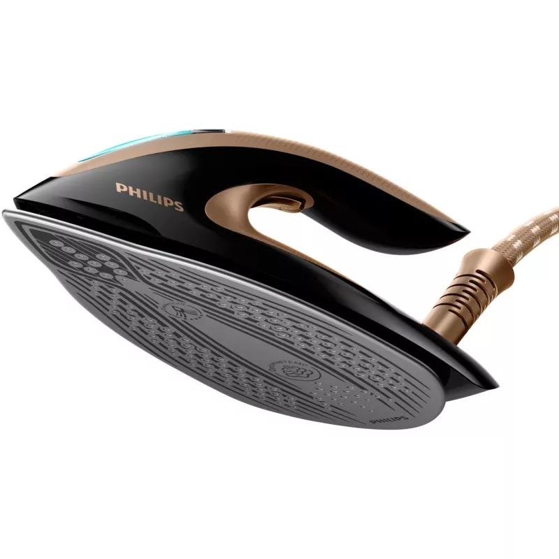 Napäťová žehliaca stanica Philips GC9682/80 — 2700 W, 1,8 l nádržka, 165 g/min parný ráz, 600 g/min parný ráz, žehliaca plocha T-ionicGlide