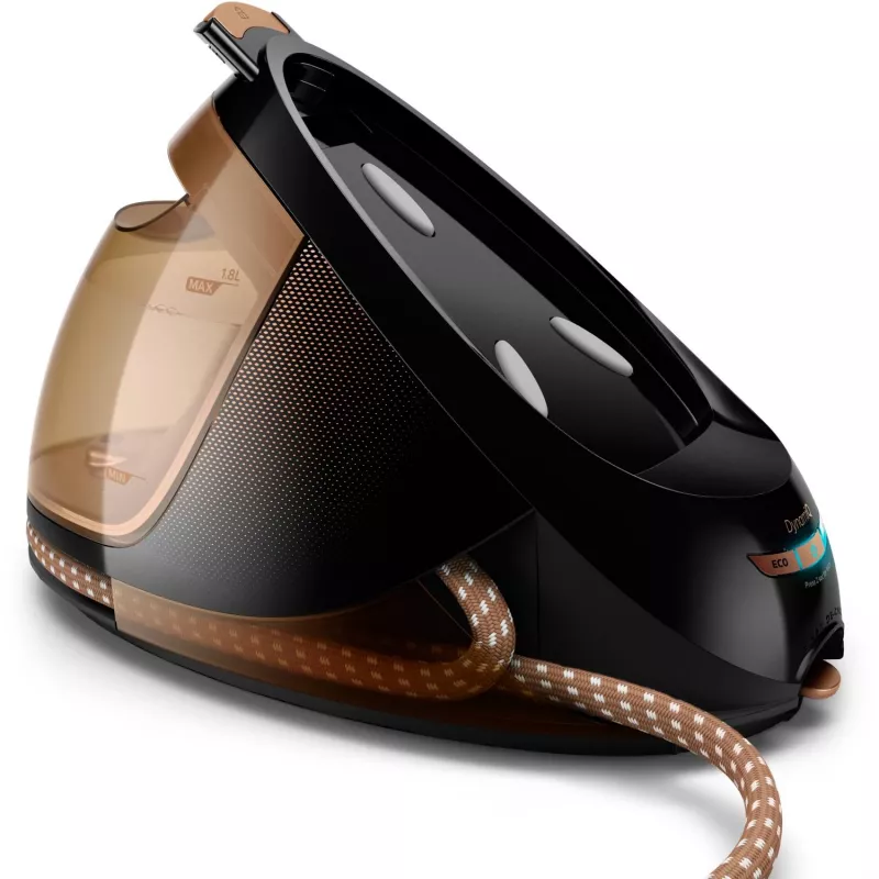 Napäťová žehliaca stanica Philips GC9682/80 — 2700 W, 1,8 l nádržka, 165 g/min parný ráz, 600 g/min parný ráz, žehliaca plocha T-ionicGlide