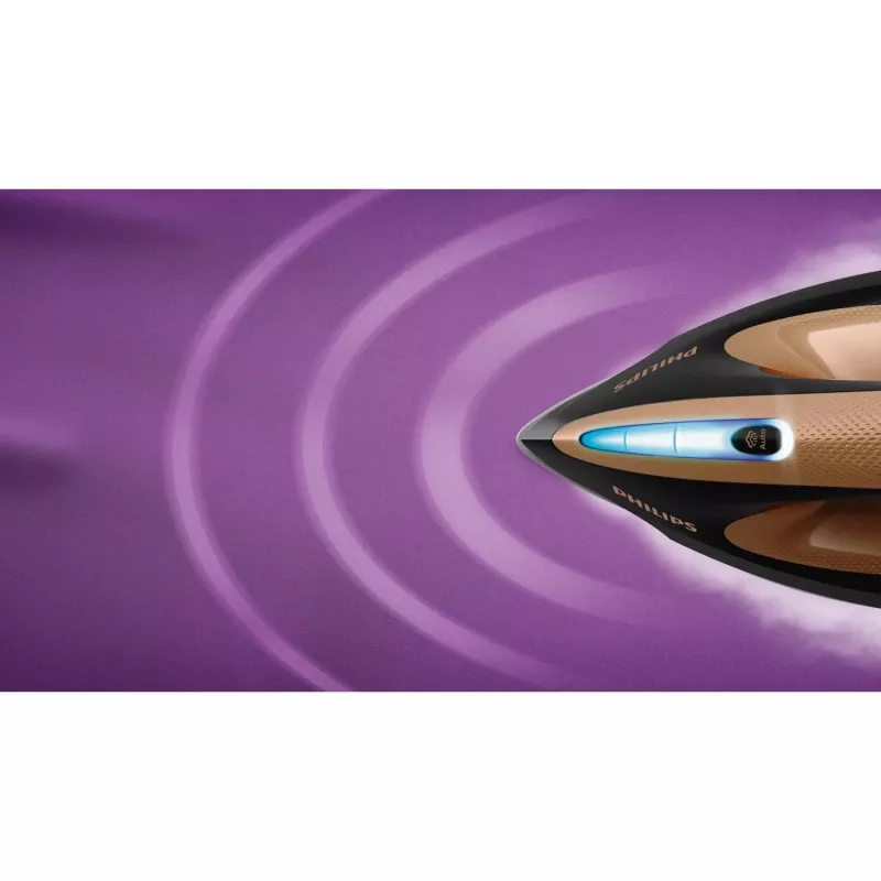 Napäťová žehliaca stanica Philips GC9682/80 — 2700 W, 1,8 l nádržka, 165 g/min parný ráz, 600 g/min parný ráz, žehliaca plocha T-ionicGlide
