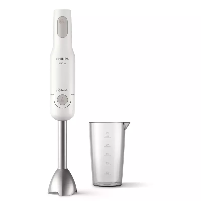 Tyčový mixér Philips HR2534/00 — 650 W, 2 rýchlosti, pulz, kovová tyč, biela