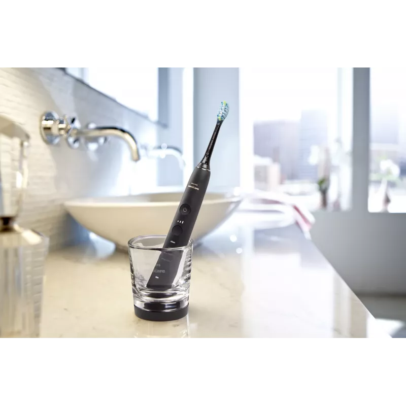 Philips Sonicare DiamondClean 9000 HX9914/54 súprava sonických elektrických zubných kefiek, 2 rukoväte, 2 kefkové hlavice, 4 režimy, čierna