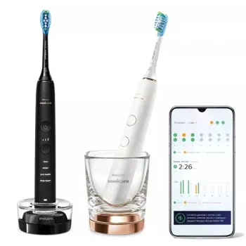 Zubná kefka Philips HX9914/57 DiamondClean 9000 balenie 2 ks čierna/biela