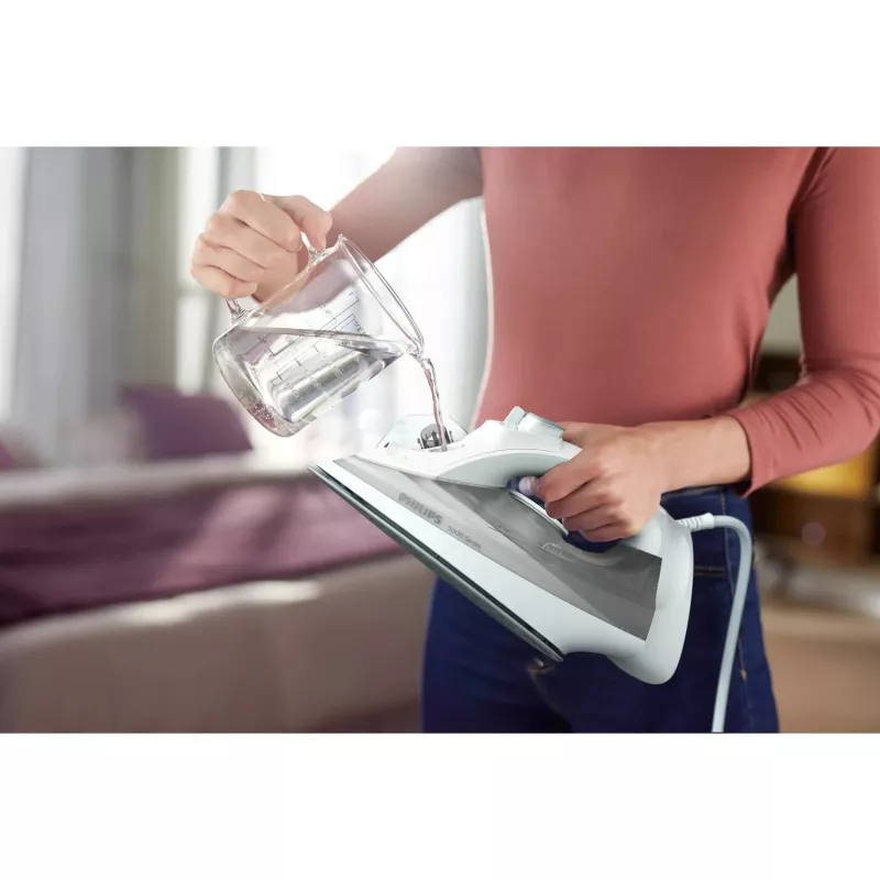 Philips 5000 série DST5010/10 žehlička parná žehlička žehliaca plocha SteamGlide Plus 2400 W sivá, biela