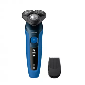 Elektrický holiaci strojček Philips Series 5000 S5466/17 — rotačný systém s 3 hlavicami, Li-Ion batéria, 50 min. výdrž, umývateľný, mokré & suché holenie